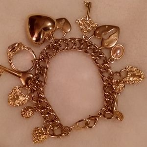 Gold charm bracelet